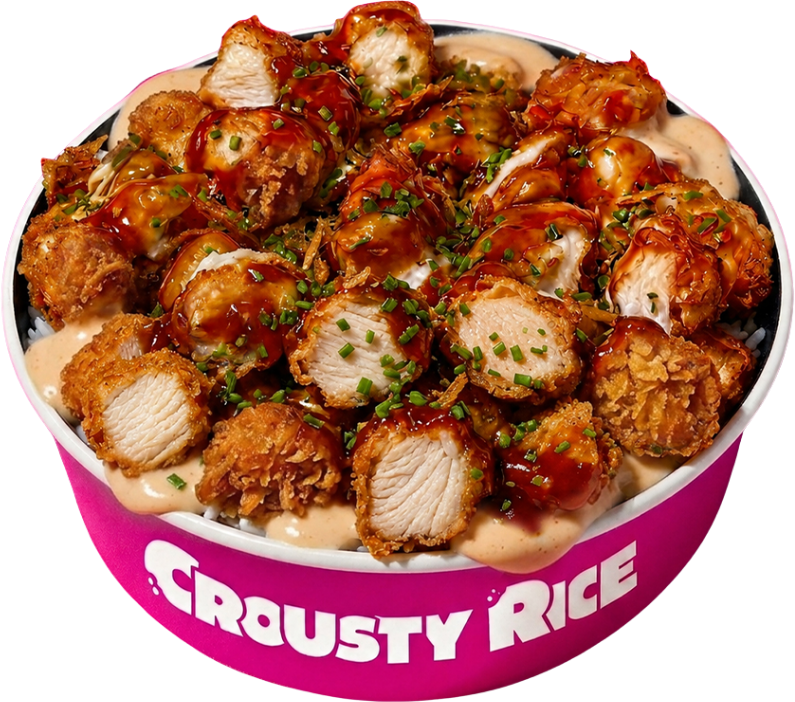 Bol Crousty Rice Le Smoky : poulet croustillant et sauce fumée maison