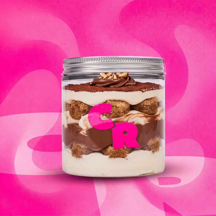 Tiramisu au Nutella Crousty Rice en pot, mascarpone et Nutella